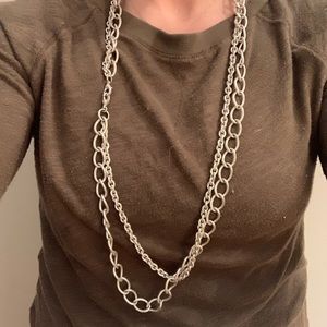 Stella & Dot Silver Chain Necklace/ Bracelet